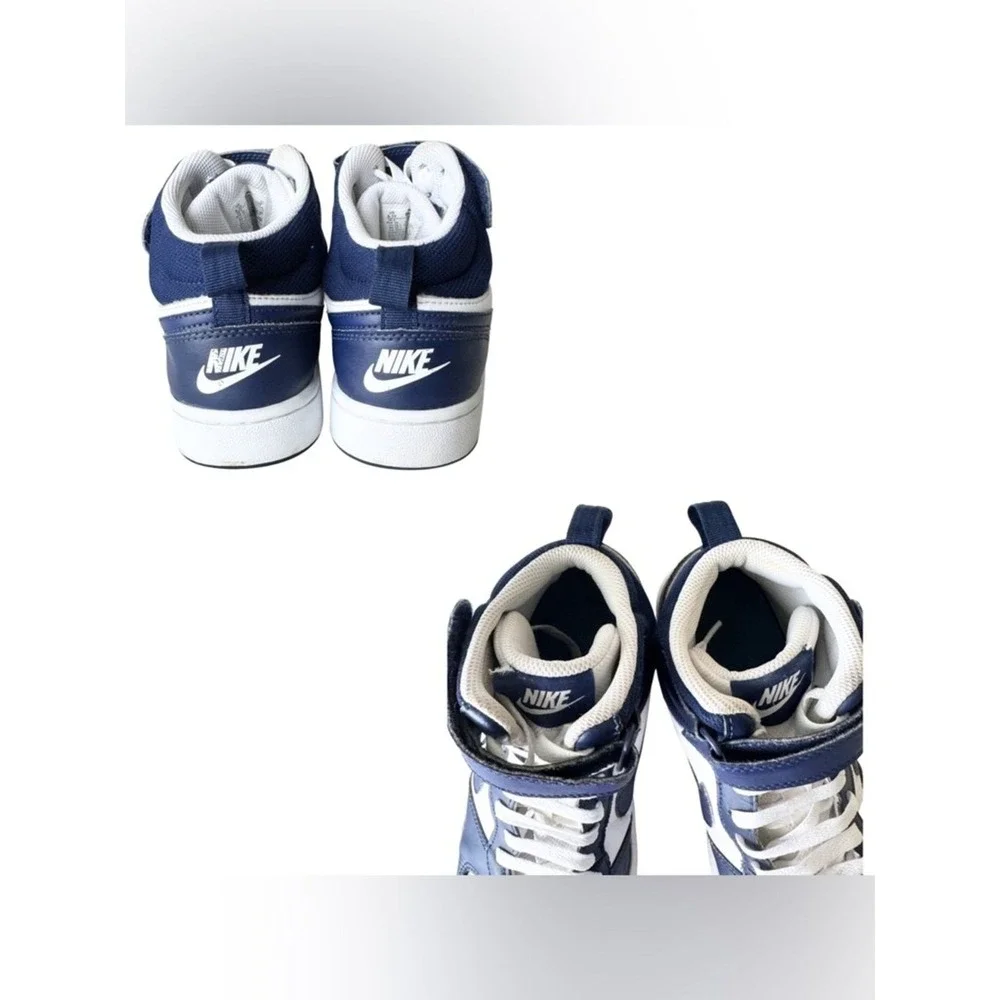 Youth 6.5 Nike High Top Blue White Sneakers – Excellent Gently Worn